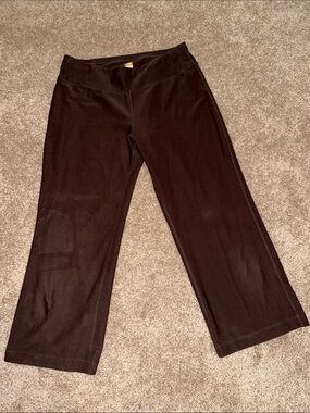 Lucy Chocolate Brown Wide-Leg Yoga Pants for Women - small